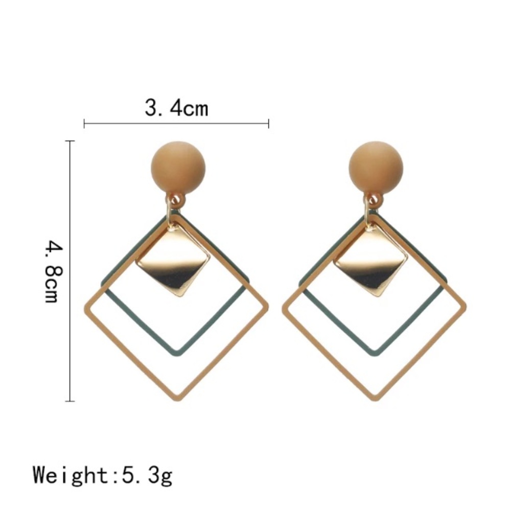 NEW!💙💎MODERN💛GOLDEN🖤BLACK🖤SQUARE💛DROPS💎💙 - Picture 3 of 7